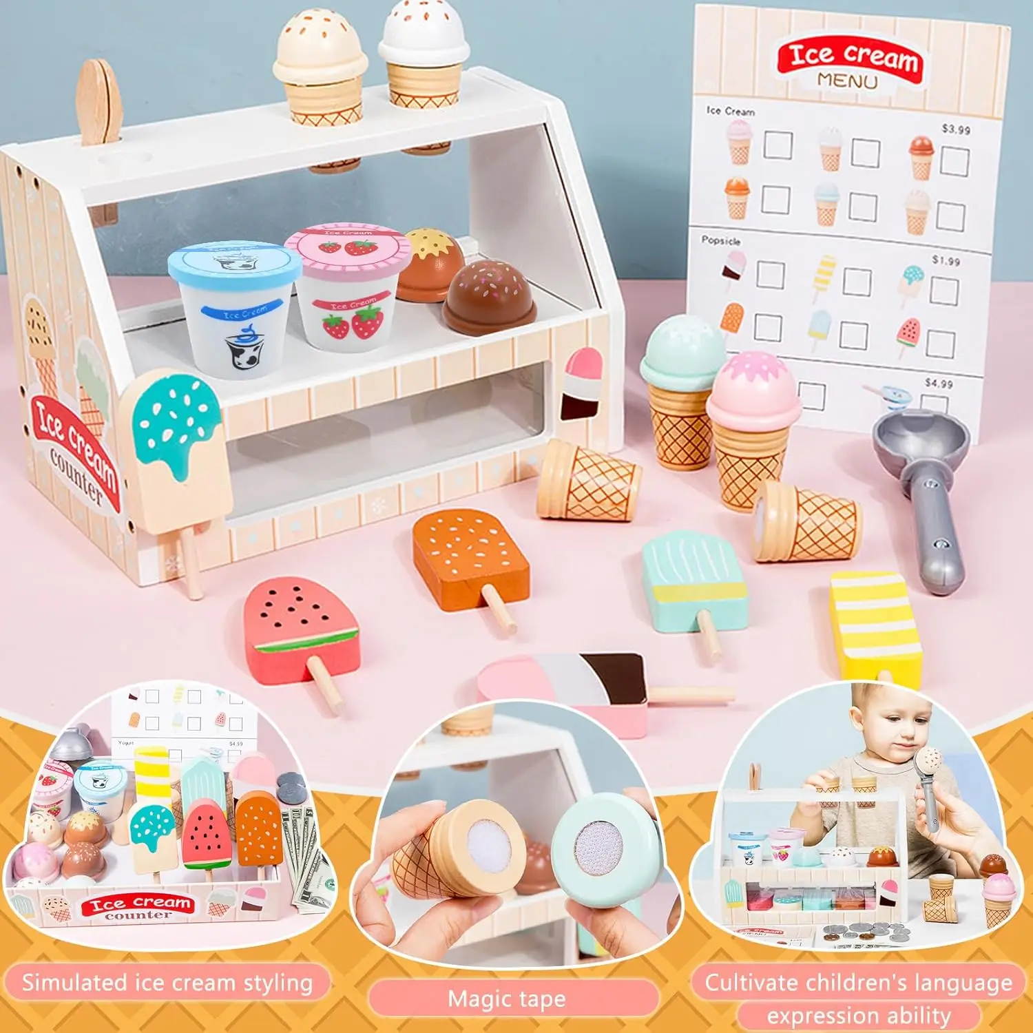 Hol dir den Spaß mit dem Ice Cream Counter Spielset für Kinder! – Bild 3