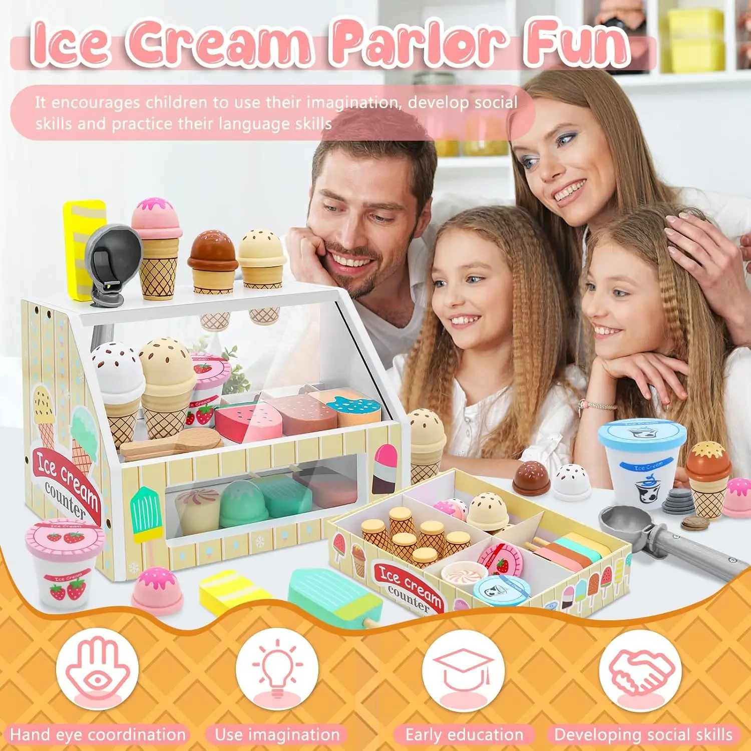 Hol dir den Spaß mit dem Ice Cream Counter Spielset für Kinder! – Bild 2