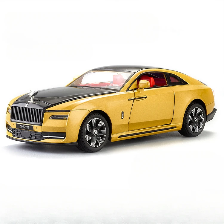 Elegantes 1/24 Modellauto: Rolls Royce Spectre mit Sound und Licht – Gold