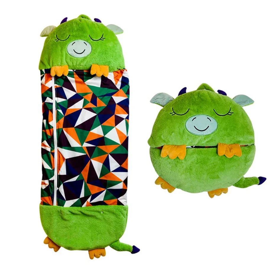 Weicher Dinosaurier-Schlafsack für Kinder – Kuschel-Doll-Pillow – 135x50cm