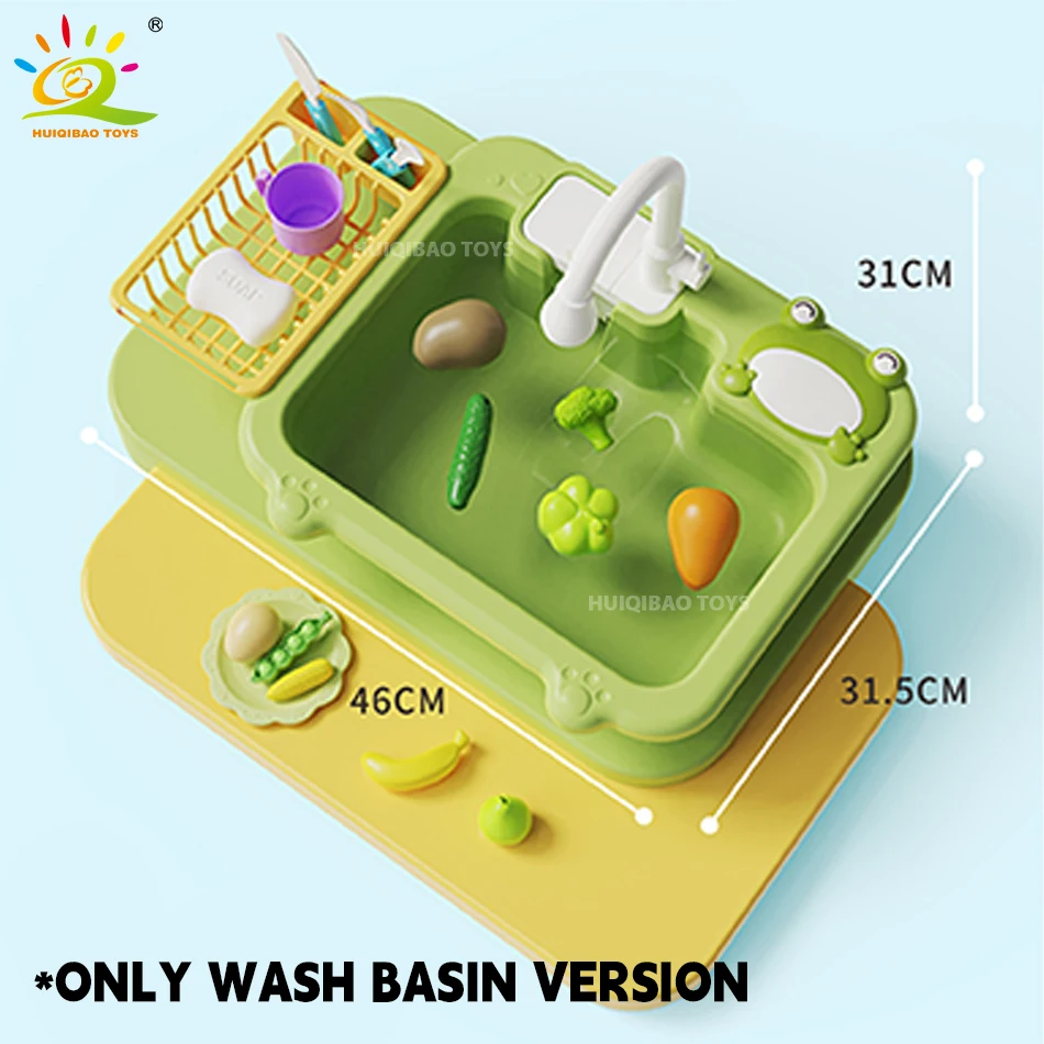 Spielküchen-Spielset mit Geschirrspülbecken und Zubehör – With Box-200006152