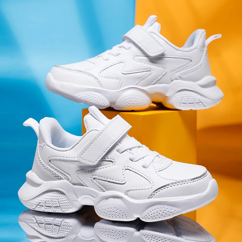 Atmungsaktive weiße Sneakers für Jungen und Mädchen im Sommer – 34