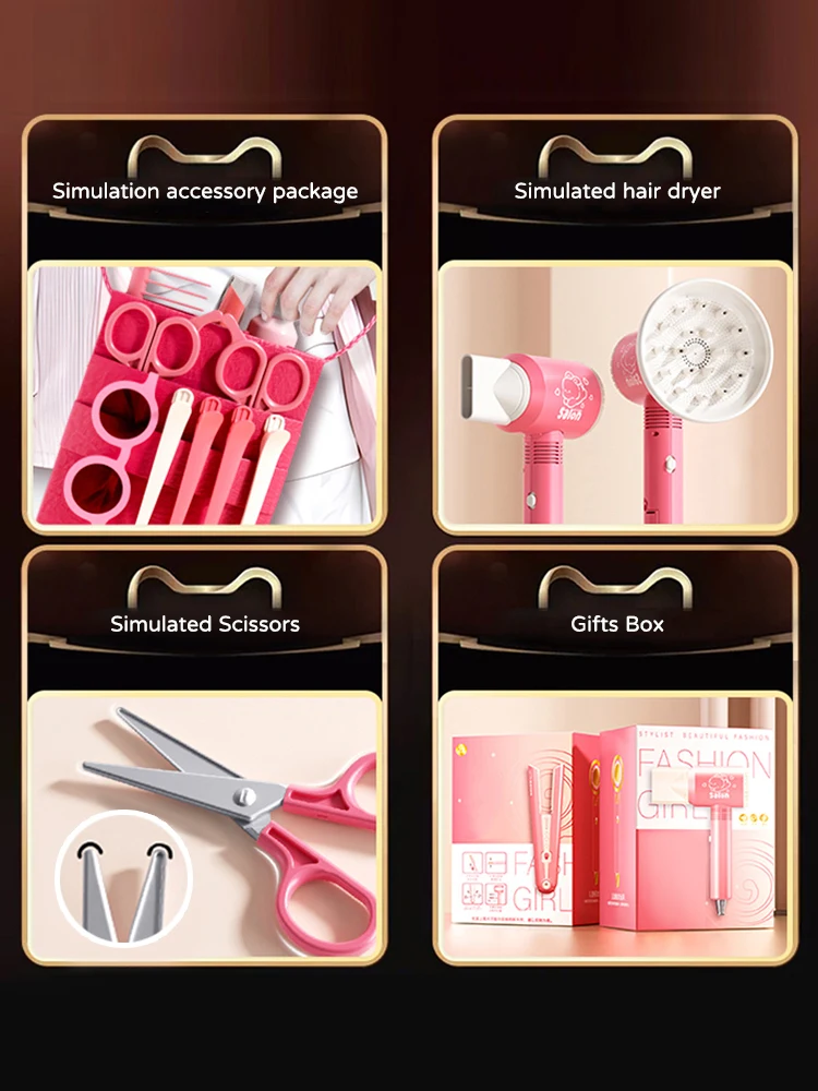 Spaßiges Hairstyling-Set für Kinder mit Föhn und Zubehör – Bild 2