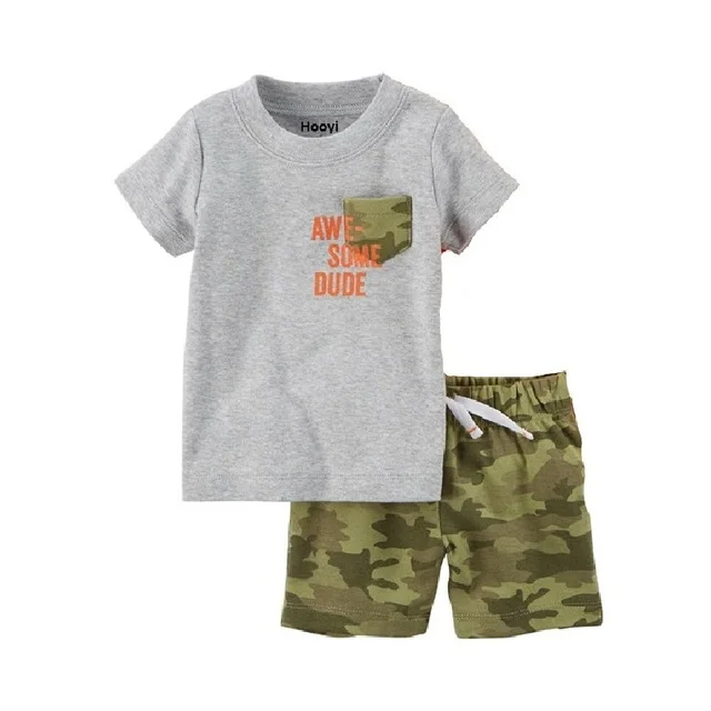 Kreative Baumwoll-Pyjamas mit Bagger für Jungen, Sommerlinun 2-7 Jahre – A31 , 2T