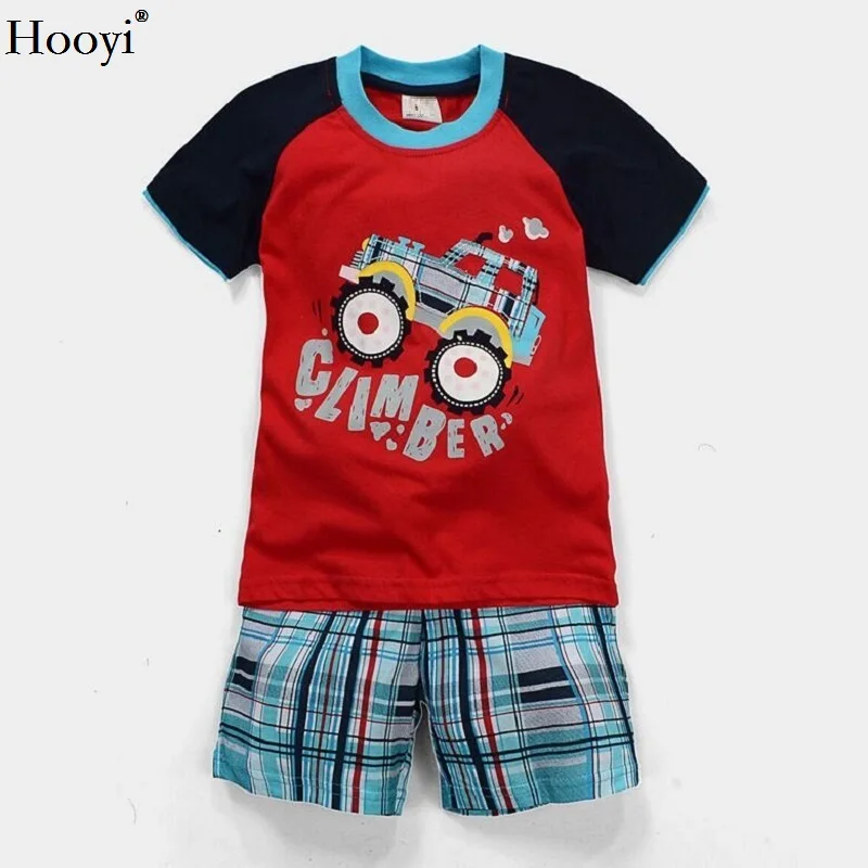 Kreative Baumwoll-Pyjamas mit Bagger für Jungen, Sommerlinun 2-7 Jahre – A21 , 6