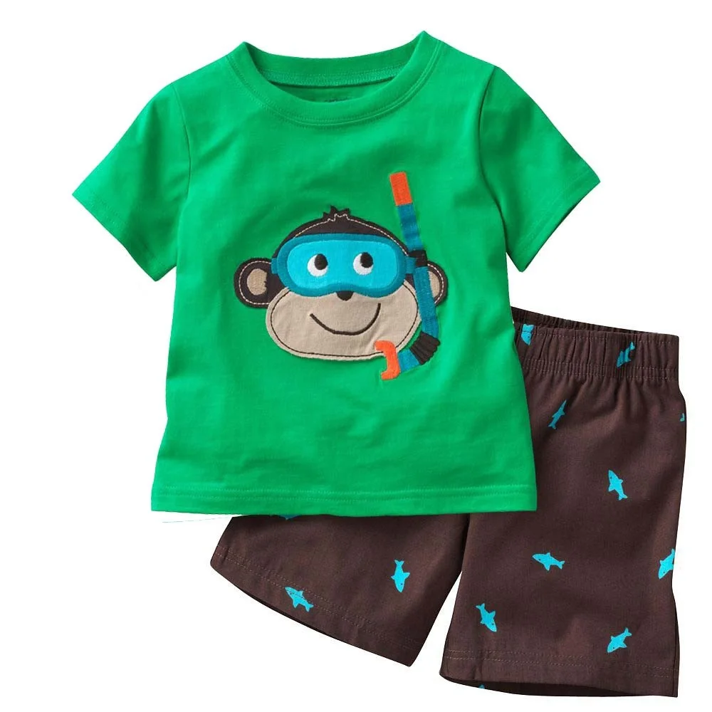 Kreative Baumwoll-Pyjamas mit Bagger für Jungen, Sommerlinun 2-7 Jahre – A17 , 7