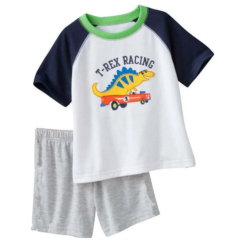 Kreative Baumwoll-Pyjamas mit Bagger für Jungen, Sommerlinun 2-7 Jahre – A16 , 7