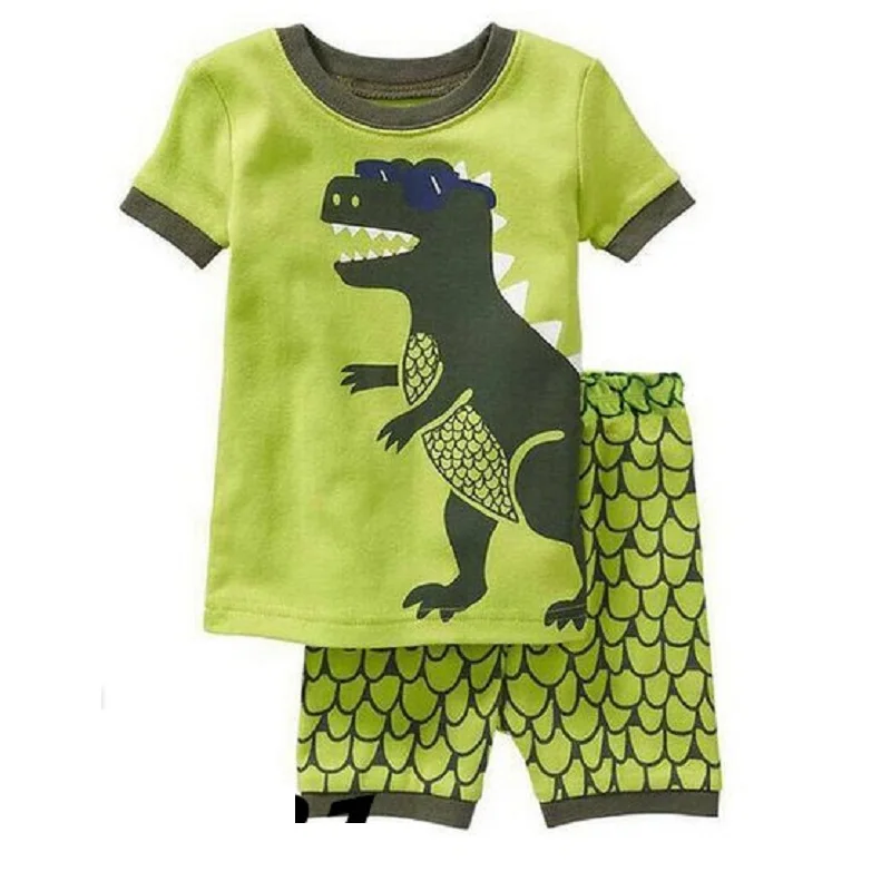 Kreative Baumwoll-Pyjamas mit Bagger für Jungen, Sommerlinun 2-7 Jahre – A14 , 5
