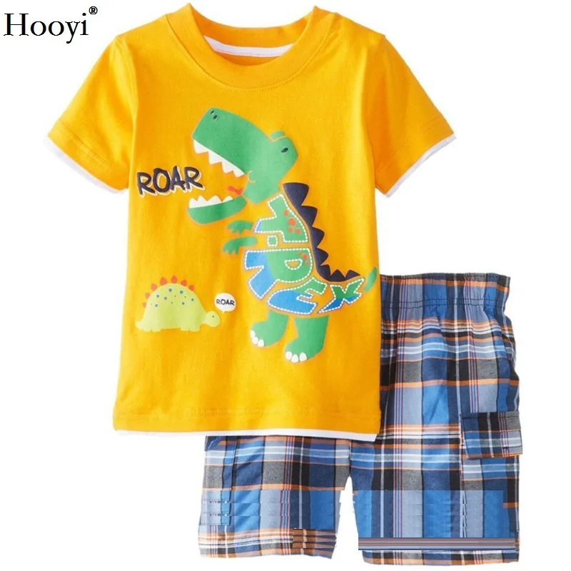 Kreative Baumwoll-Pyjamas mit Bagger für Jungen, Sommerlinun 2-7 Jahre – A11 , 2T
