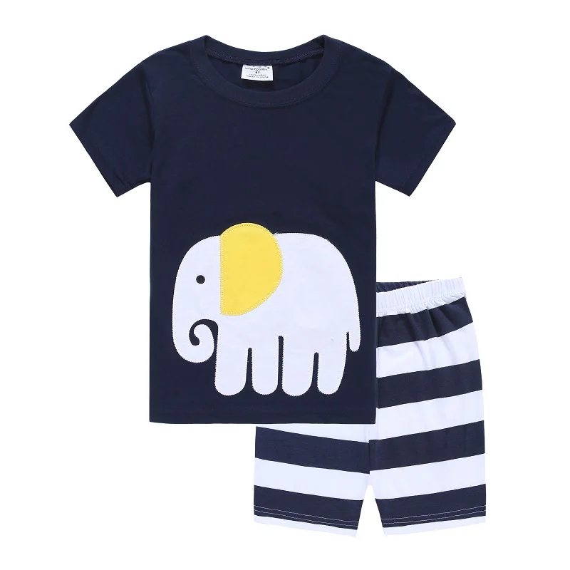 Kreative Baumwoll-Pyjamas mit Bagger für Jungen, Sommerlinun 2-7 Jahre – A9 , 2T