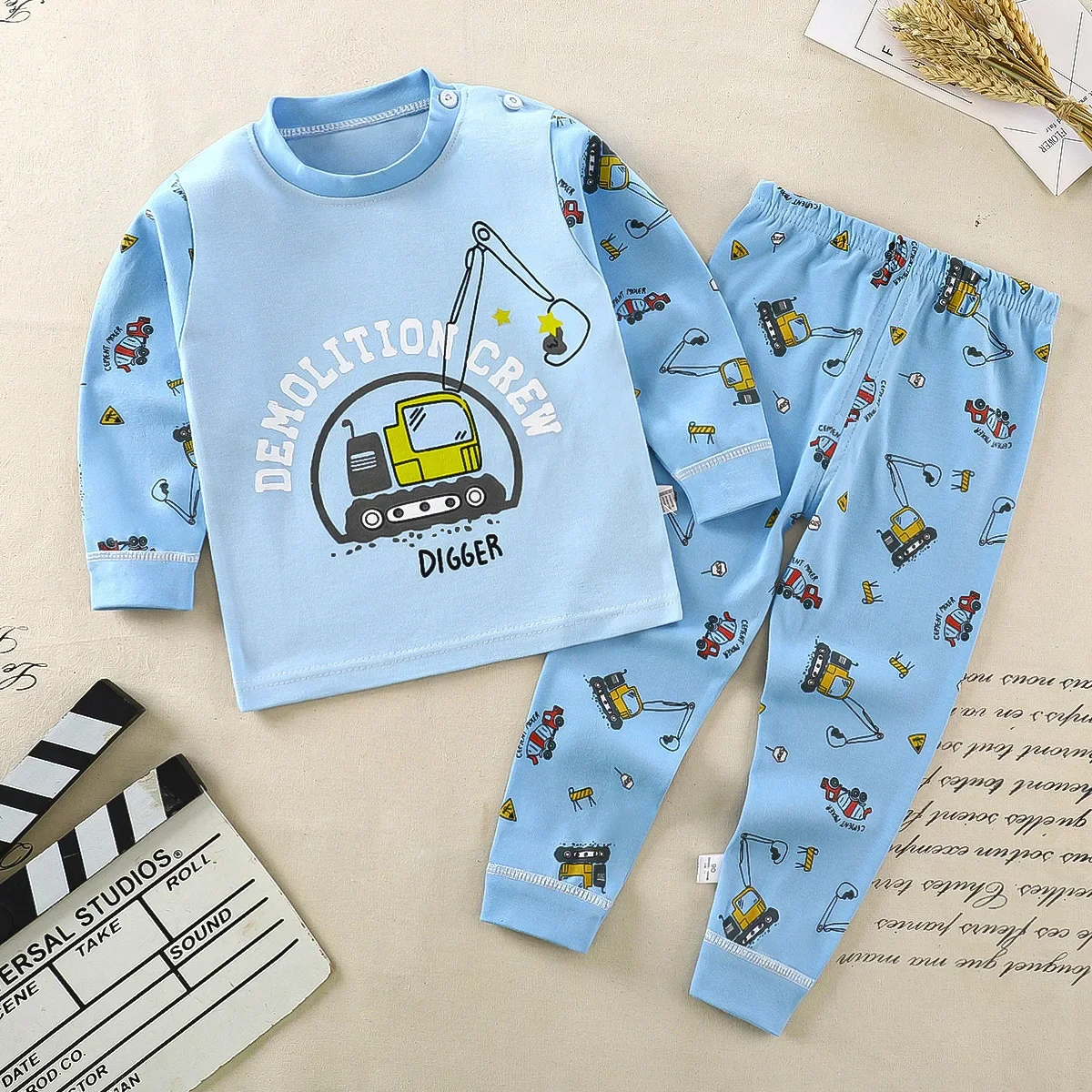 Hübsche Baumwoll-Pyjama-Sets für Kinder für alle Jahreszeiten – Style8 , 6-7T