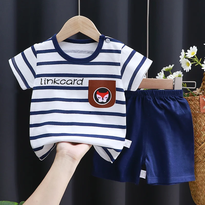 Hübsches Kinder-Outfit für Jungen und Mädchen mit T-Shirt und Shorts – Set6 , 4T