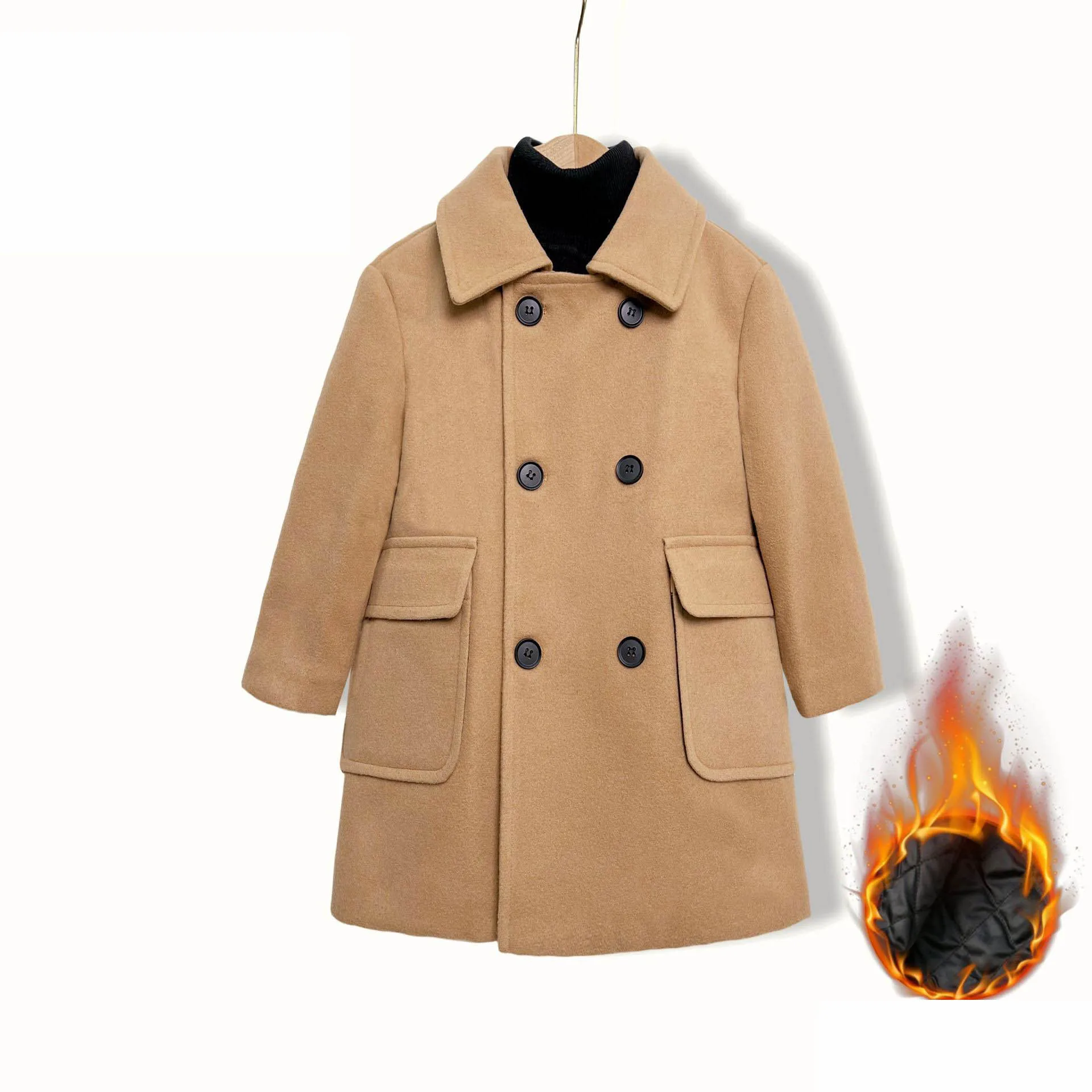 Wetterfester, warmer Wintermantel für Kinder – vielseitig und stylish – HKAHI , 130 25-28KG120-130CM