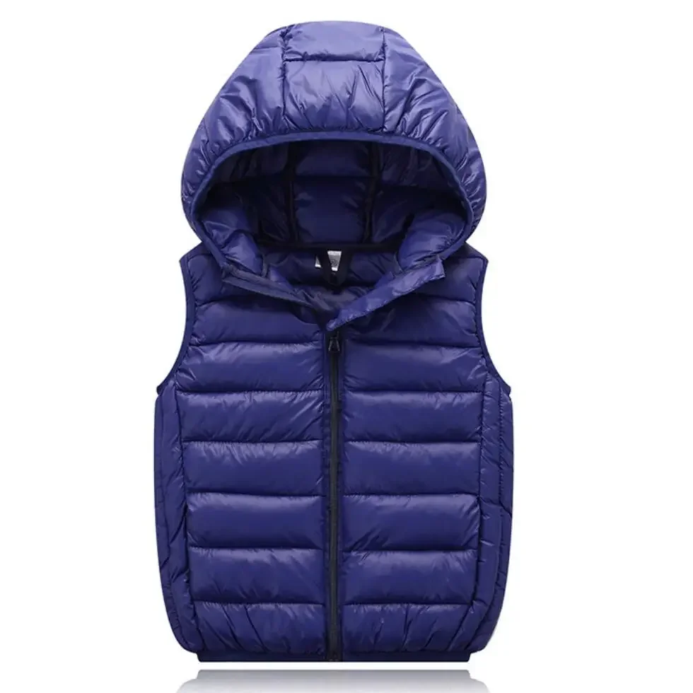 Warm gefütterte Kinder-Vest für Herbst und Winter – Navy Blue , 6T(130)