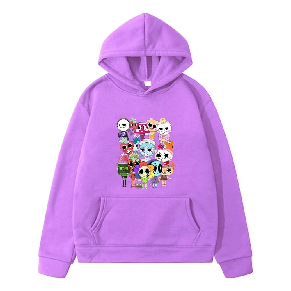 Kawaii Herbst Hoodie für Kinder – Anime Pullover und Jacke – PURPLE , 160