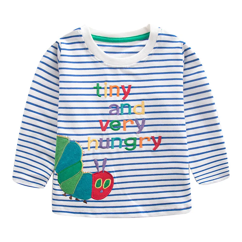 Jumping Meters Striped Animal Long Sleeve T-Shirt für Jungen z.B. 2-7 Jahre