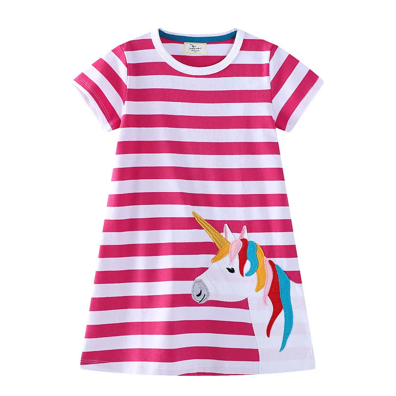 Süße Sommerkleider für Mädchen mit Tieren und Stickerei – T67374 , 5T