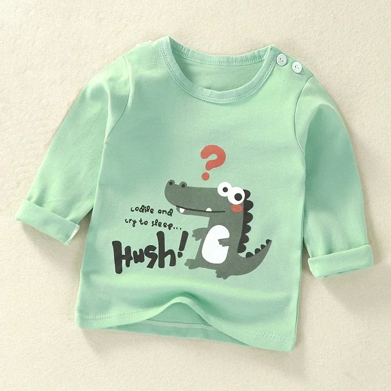 Langarm-T-Shirt für Sommerabende: lustige Baumwolloberteile für kleine Entdecker – Style 2 thick , 2T