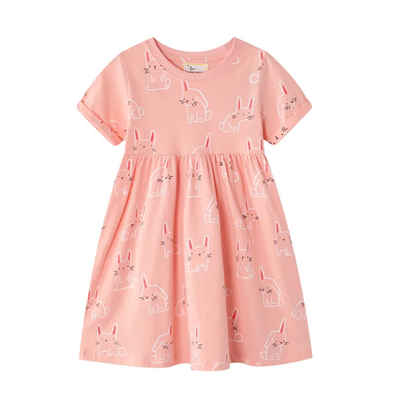 Mädchenkleid mit Einhorn-Motiv für Feste im Sommer – T6918 cats , 7T