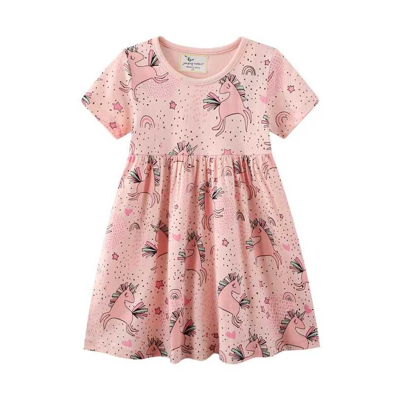Mädchenkleid mit Einhorn-Motiv für Feste im Sommer – T6957 unicorns , 4T