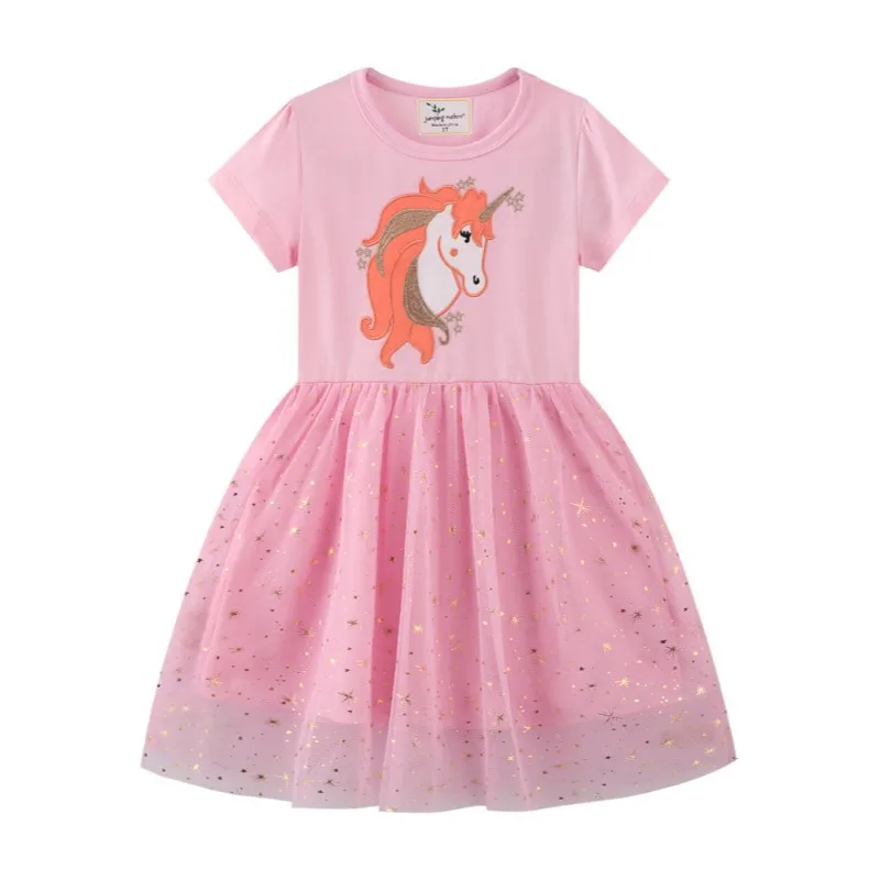 Zauberhafte Einhorn-Tutu-Kleidchen für kleine Prinzessinnen – T67089 pink , 7T