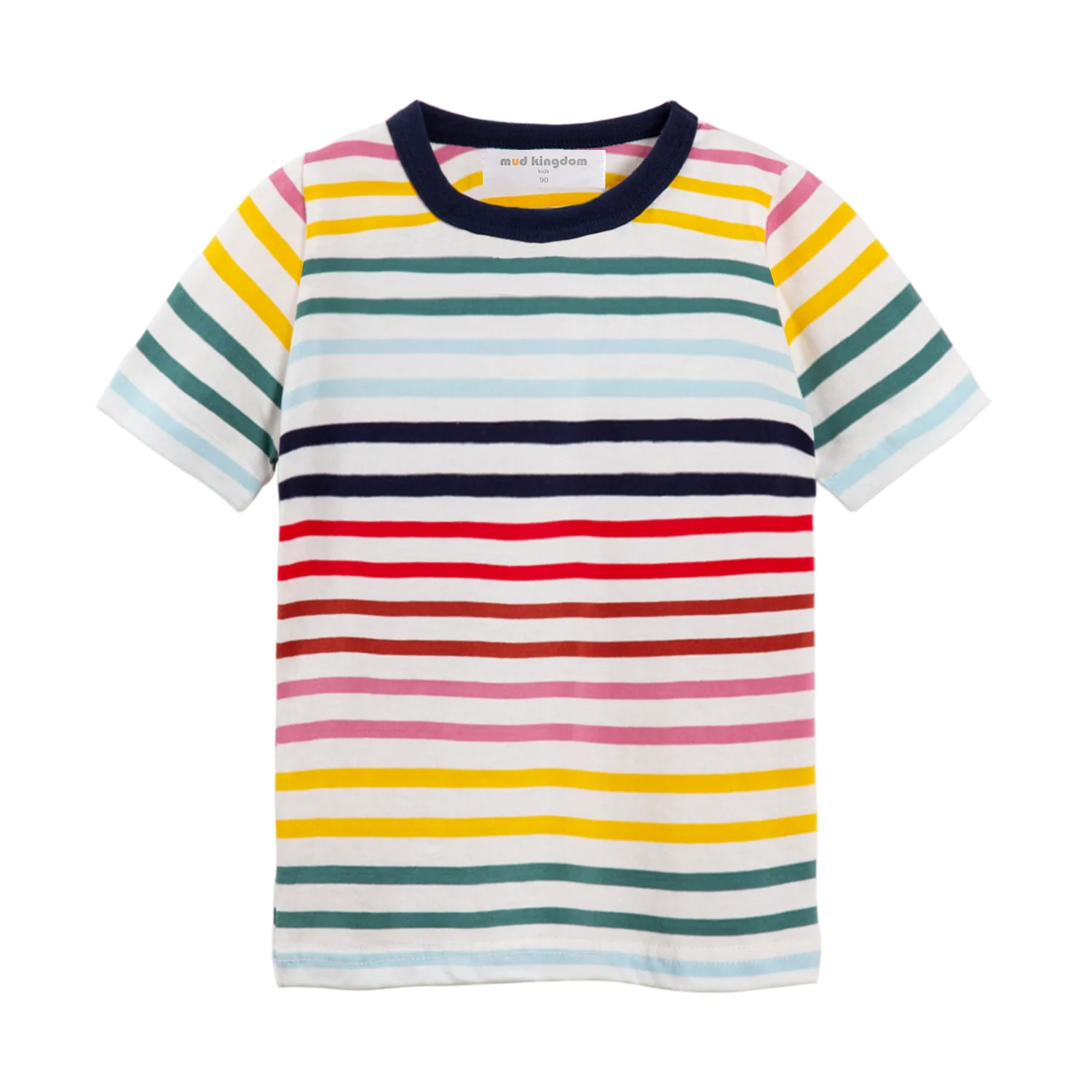 Bunt gestreiftes T-Shirt für Kinder in Regenbogenfarben – Colorful Striped , 3T