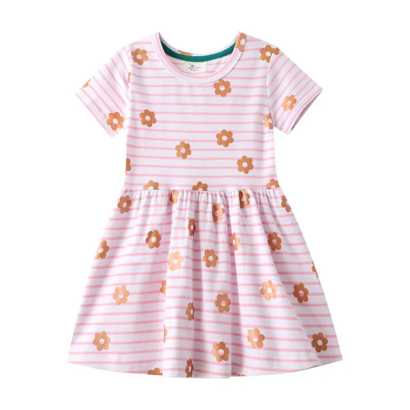 Mädchenkleid mit Einhorn-Motiv für Feste im Sommer – T67179 , 3T
