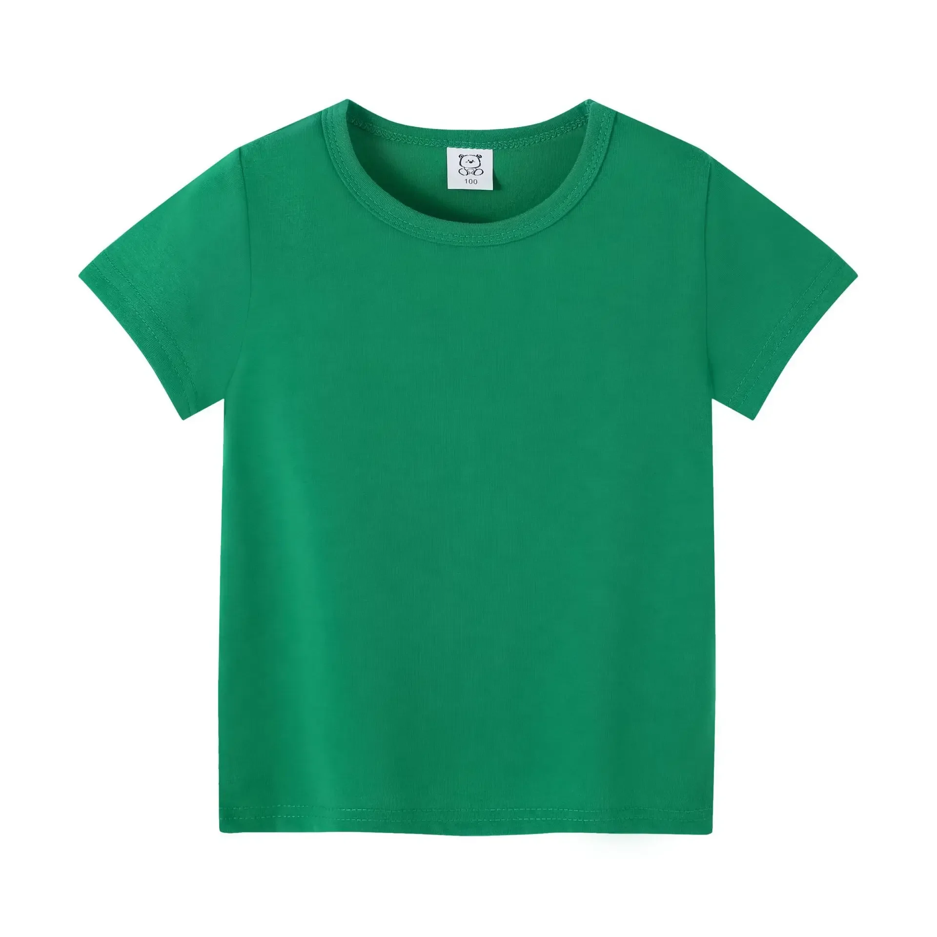 Bequeme kurzärmlige Baumwoll-T-Shirts für Kinder von 2-12 Jahren – green , 150(9-10T)