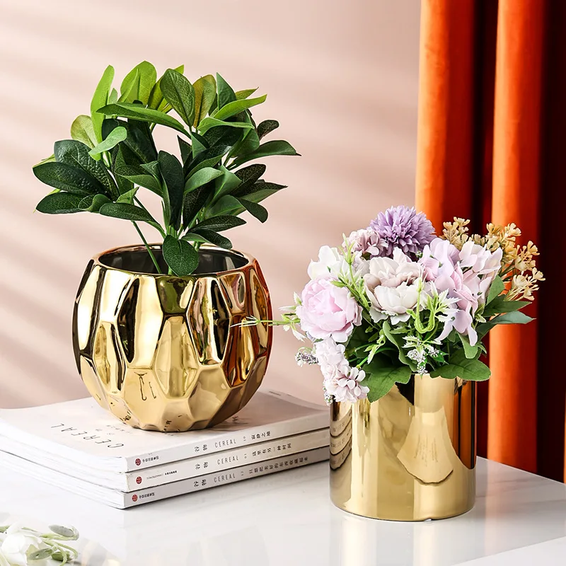 Skandinavischer Stil geometrischer Blumentopf aus Keramik für die Wohnung – Bild 3