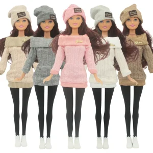 Vollständiges 30cm Puppenset mit Kleidung und Stilvollen Accessoires