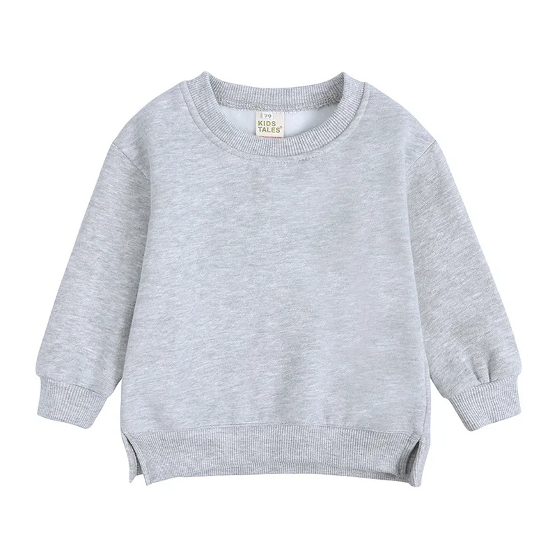 Gemütliche Baumwoll-Sweatshirts für Jungen und Mädchen 2024 – Grey , 130