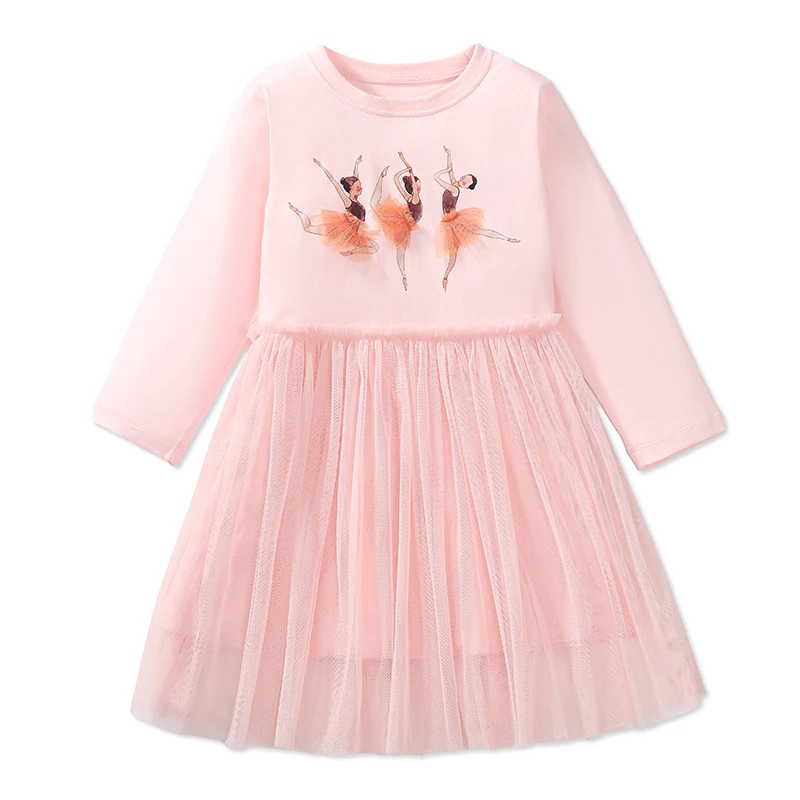 Wunderschönes Cartoon-Herzen Prinzessinnenkleid für Mädchen – 6Y