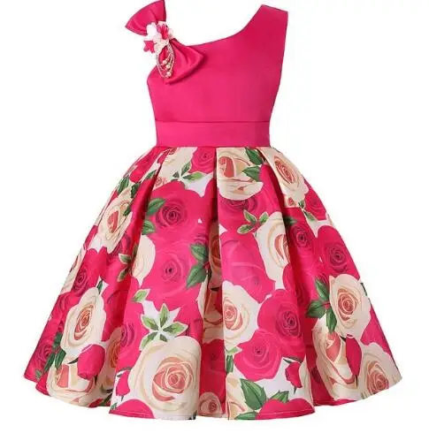 Geschenk für kleine Prinzessinnen: Sommer-Blumenkleid mit Schleife – 9-10