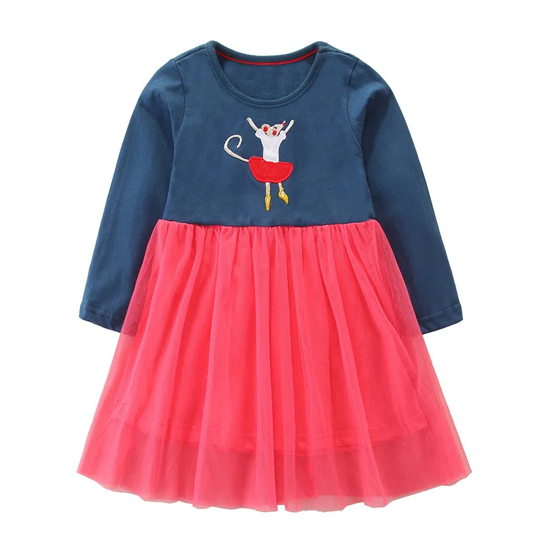 Zauberhafte Baumwollkleider für Mädchen mit Tiermotiven – 1179 , 5T