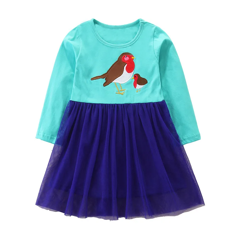 Zauberhafte Baumwollkleider für Mädchen mit Tiermotiven – 1180 , 7T