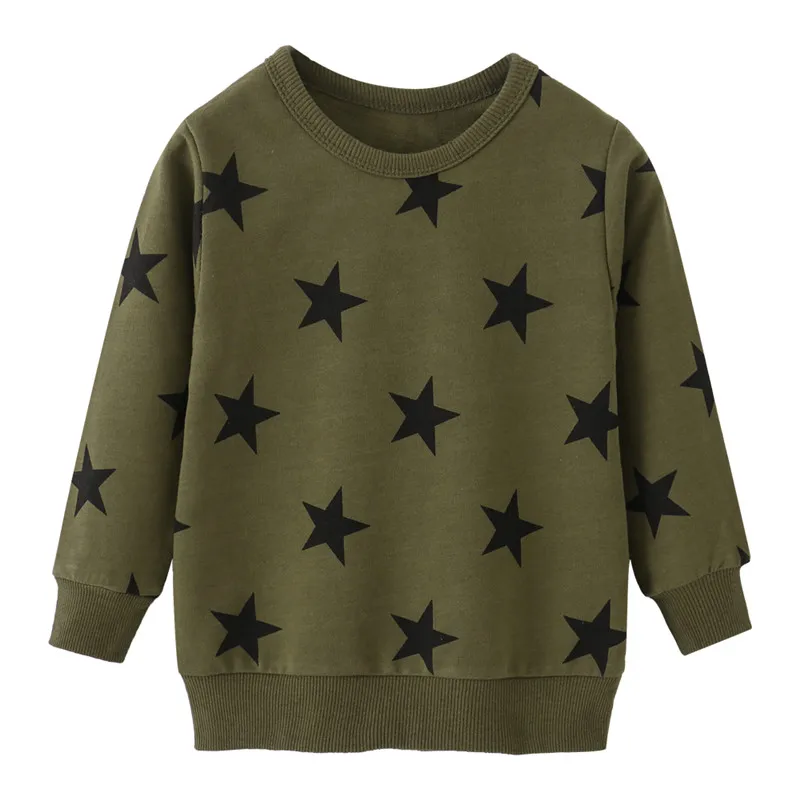 Sternenmuster Sweatshirt für Kinder mit langen Ärmeln – T9130 stars , 2T