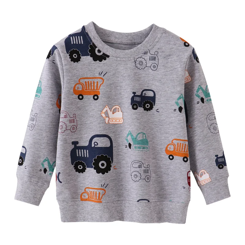 Hübscher Sweatshirt mit Autos für Jungen und Mädchen – T9228 , 4T