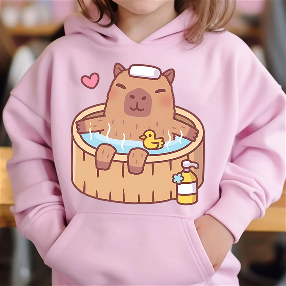 Süßer Kapybara Hoodie für Kinder – Gemütlicher Pullover für den Herbst – S22LM0104 , 160