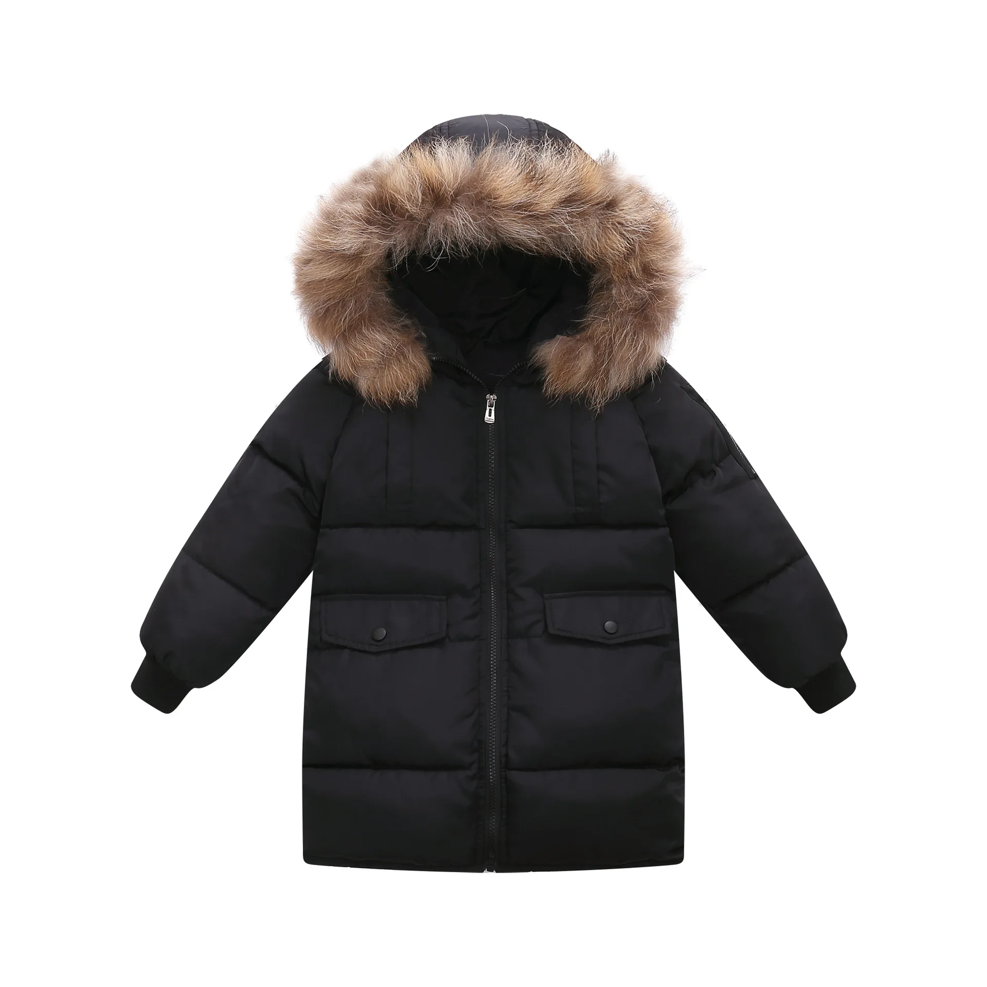 Stylische und warme Kamouflage-Daunenjacke für Kinder – Black , 6T