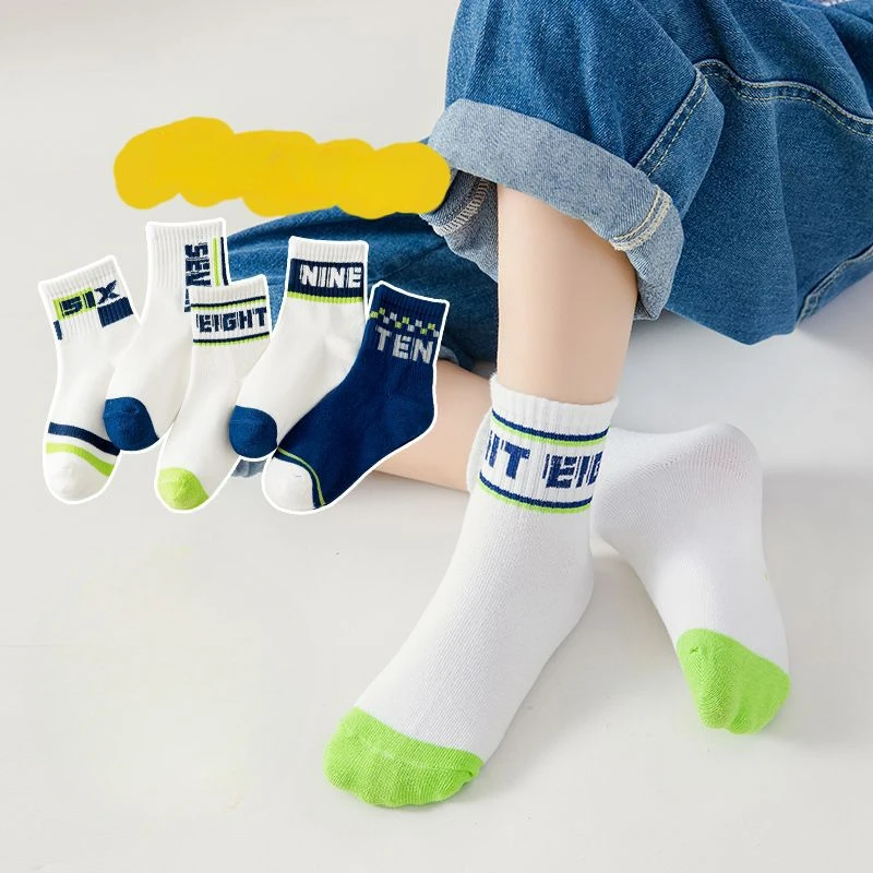 Niedliche Dinosaurier-Socken für Kinder – 5 Paar Set – N , XL (9-14 years old)