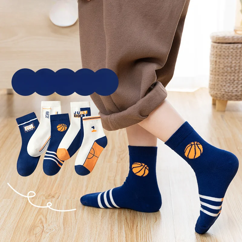 Niedliche Dinosaurier-Socken für Kinder – 5 Paar Set – F , XL (9-14 years old)