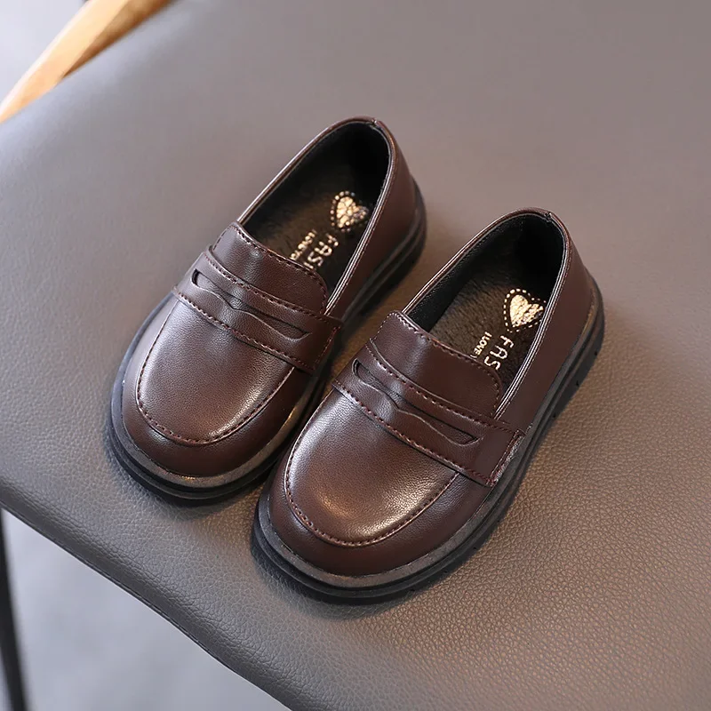 Hochwertige Kinder-Lederschuhe für Schule und besondere Anlässe – Brown , 24 (inner 14.8cm)