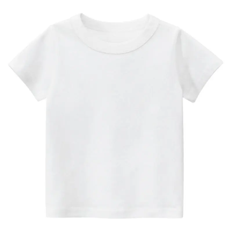 Bequeme Kinder T-Shirts aus Baumwolle für Jungen und Mädchen – WHITE , 1 to 2 Years