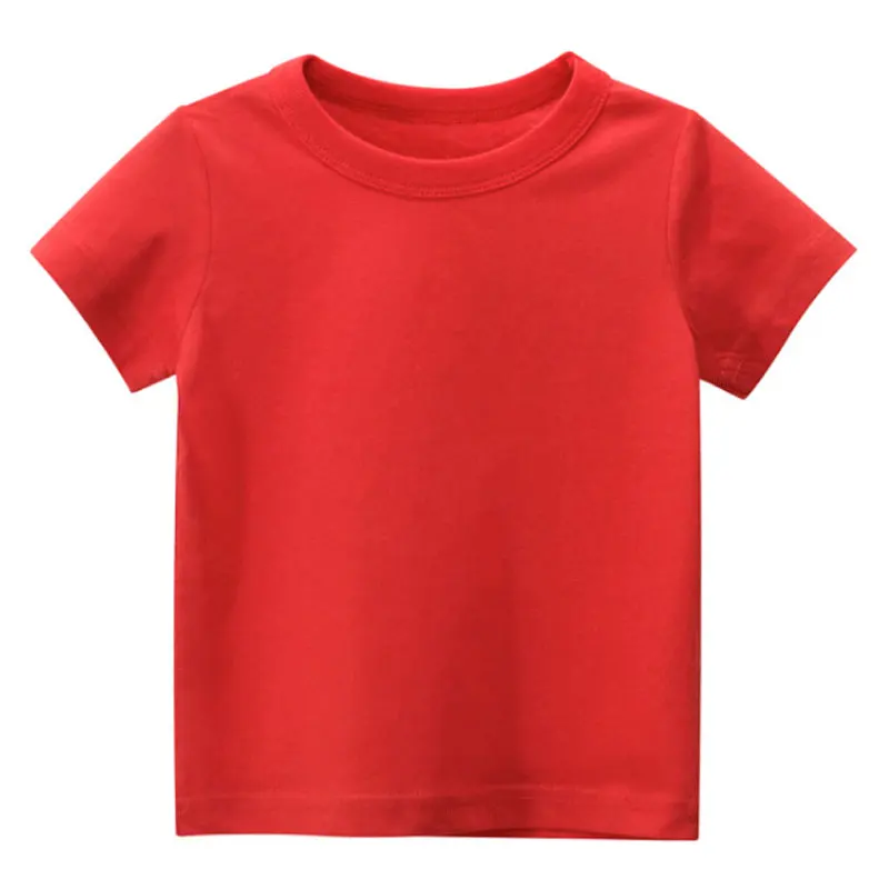 Bequeme Kinder T-Shirts aus Baumwolle für Jungen und Mädchen – Red , 3 to 4 Years
