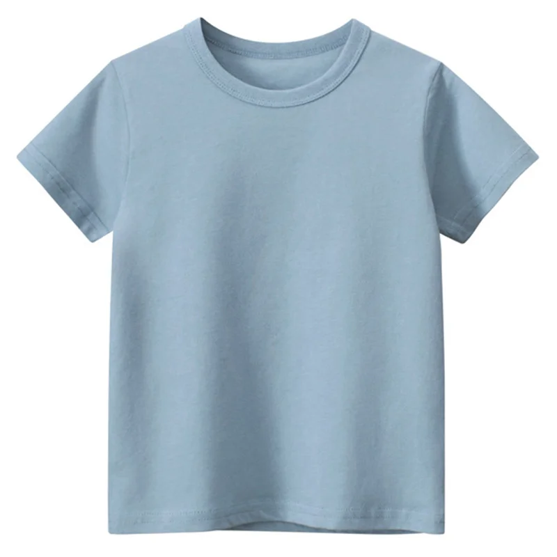 Bequeme Kinder T-Shirts aus Baumwolle für Jungen und Mädchen – aqua blue , 3 to 4 Years