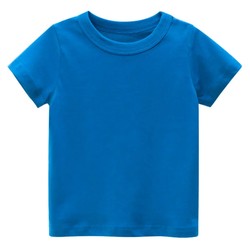 Bequeme Kinder T-Shirts aus Baumwolle für Jungen und Mädchen – Blue , 1 to 2 Years