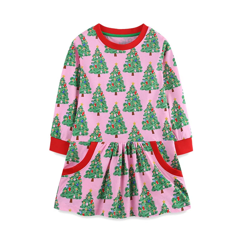 Prinzessinnenkleid für Mädchen mit langen Ärmeln und Taschen – 4T