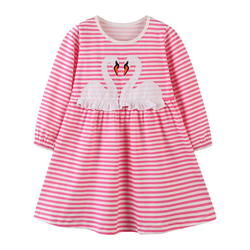 Fröhliches Tier-Mädchenkleid mit Einhorn für Feste 2024 – 1239 , 2T