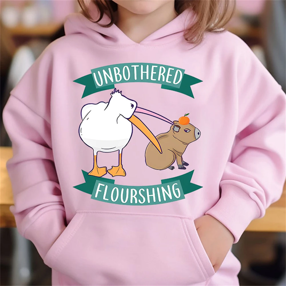 Süßer Kapybara Hoodie für Kinder – Gemütlicher Pullover für den Herbst – S22LM0113 , 110