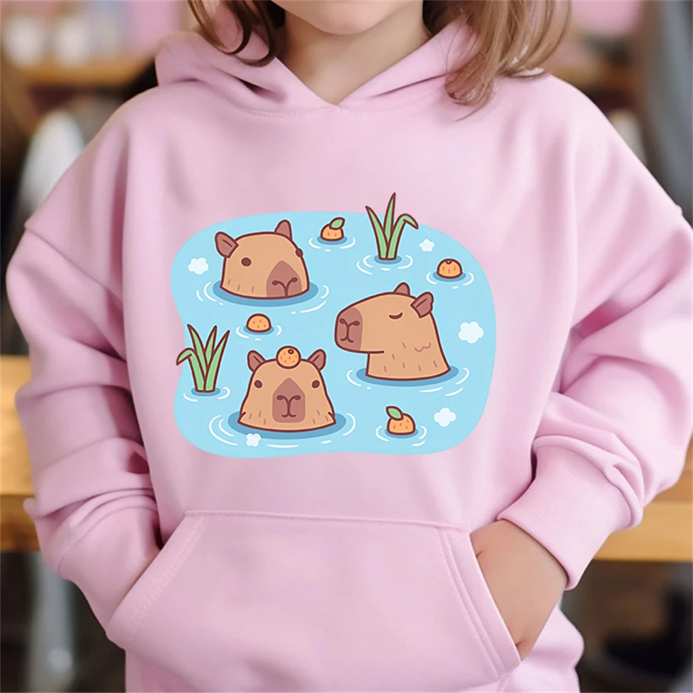 Süßer Kapybara Hoodie für Kinder – Gemütlicher Pullover für den Herbst – S22LM0110 , 120